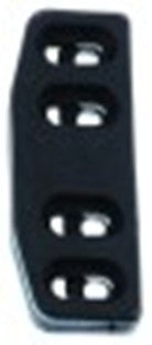 nasello per scrocchetto spessore 11mm lar. 29mm l 80mm nero interasse di fissaggio 28/60mm