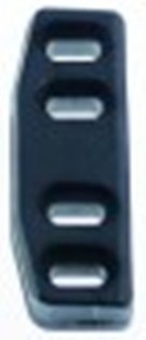 nasello per scrocchetto spessore 11mm lar. 29mm l 80mm nero interasse di fissaggio 28/60mm