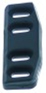 nasello per scrocchetto spessore 18mm lar. 29mm l 80mm nero interasse di fissaggio 28/60mm