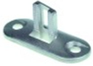 supporto per nasello per scrocchetto l 64mm lar. 25mm h 28mm fori diametro  6mm