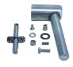 maniglia per porta l 155mm lar. 75mm maniglia diametro  40mm acciaio inox completo