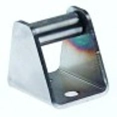 nasello per scrocchetto con rullo l 35mm lar. 26mm h 32mm interasse di fissaggio 20mm rullodiametro  10mm