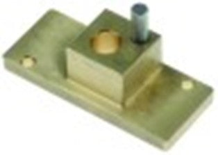flangia per maniglia della porta ottone l 95mm lar. 40mm h 28,5mm fori diametro  14mm