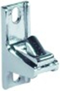 nasello per scrocchetto h 35mm l 58mm lar. 20mm interasse di fissaggio 42mm ottone cromato