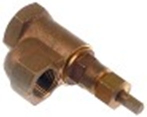 rubinetto di scarico ottone l 100mm filetto 1/2" f - 3/4" f