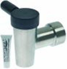 rubinetto di scarico attacco 2" f a 120mm b1 65mm b2 158mm acciaio inox tenuta o.r.