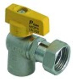 rubinetto di scarico ad angolo impugnatura ad alette entrata 1/2" f uscita 3/4" f