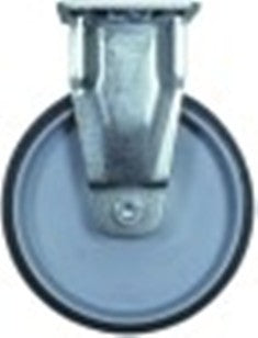 ruota non girevole diametro  125mm piastra fissaggio contenitore lamiera di acciaio zincata