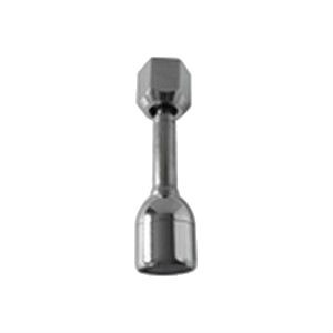 Lancia acqua inox dritta l.tot.90 mm con frangiacqua cromato e dado 3/8 cromato