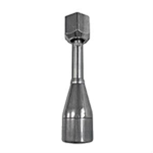 Lancia acqua inox dritta 100 mm con frangiacqua inox e dado inox lucido