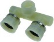 attacco per tubo plastica filetto 3/4" conf. 1 pz distanza di collegamento 60mm a forma di t