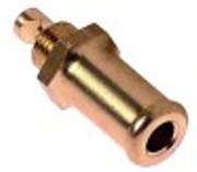 ugello d'iniezione foro diametro  0,7mm d1 diametro  6mm d2 diametro  11,5mm l 38mm ch 14 ottone filetto 1/8"