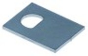 leva per battuta di arresto foro diametro  6x4,6mm l 17mm lar. 13mm spessore 1mm