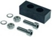 battuta lar. 25mm plastica l 60mm nero h 20mm incl. viti, dadi e foglio