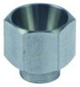 pezzo di raccordo d1 diametro  25mm d2 diametro  11,5mm l 20mm ch 27 filetto m18x1