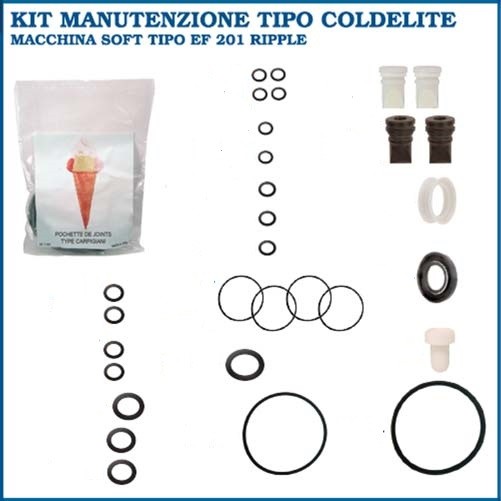 KIT GUARNIZIONI TIPO EF 201 RIPPLE TIPO COLDELITE