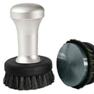 Pressino leo manico argento con base inox d.57mm fondo piatto