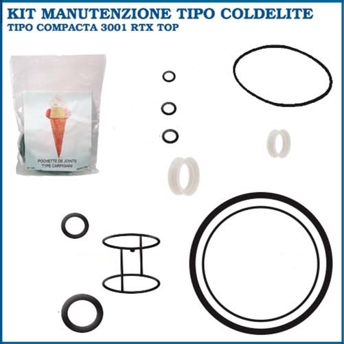 KIT GUARNIZIONI COMPLETO TIPO COMPACTA 3001 RTX TOP TIPO COLDELITE