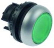 tasto dimensioni di montaggio diametro 22mm argenteo gemma verde a pulsante