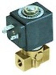 elettrovalvola 2-vie 24 vac attacco 1/8" dn 3mm morsettiera femmina din -20° a +130°c