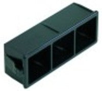 alloggiamento interruttore tripla dimensioni di montaggio 28,5x77,5mm nero