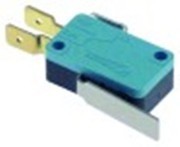 microinterruttore con leva 250v 16a 1co attacco faston maschio 6,3mm l 33mm