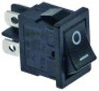 interruttore basculante dimensioni di montaggio 19x13mm nero 2no 250v 6a