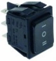 interruttore basculante dimensioni di montaggio 30x22mm nero 2no/2no 250v