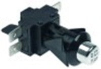 interruttore a pressione incasso diametro  16mm cromo 2no 250v 16a attacco faston maschio 6,3mm