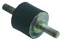 giunto antivibrante h 25mm diametro  30mm filetto m8 lungh. fil. 2x 25mm