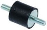 giunto antivibrante h 15mm diametro  15mm filetto m4 lungh. fil. 2x 10mm