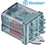 rele di potenza finder 230vac 16a 2co attacco f6,3 fissabile con viti dimensioni 68x38,2x35,8mm
