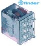 rele di potenza finder 230vac 12a 4co attacco f4,8 distanza fra i puntalini 10mm a spina