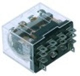 rele di potenza 24vac 10a 4co distanza fra i puntalini 10mm a spina 250v
