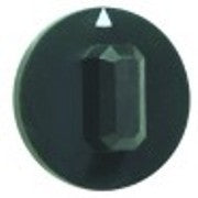 manopola interruttore marcatura zero diametro  44mm alb. diametro  6x4,6mm parte piana superiore nero