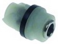 giunto filetto M6 D1  18mm D2  21mm L 30mm denti 2