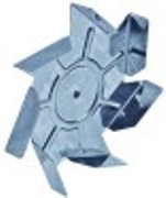 ventola diametro  150mm lar. 25mm sede albero diametro  6x5mm acciaio inox pale 7