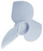 ventola premente diametro  164mm lar. 27mm sede albero diametro  3mm plastica pale 3
