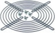 griglia di protezione diametro  210mm per ventilatore int. dei fori 258mm