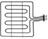 resistenza 4300w 230v nr. spirali 2 l 460mm lar. 540mm l1 100mm l2 360mm b1 240mm b2 60mm