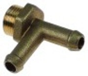 attacco per tubo filetto 1/2" raccordo a t manicotto diametro  12mm lungh. man. 22/25mm ch 26