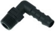 attacco per tubo plastica ad angolo filetto 1/4" tubo diametro  8mm con. 1 pz
