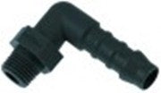 attacco per tubo plastica ad angolo filetto m10x1 tubo diametro  8mm con. 1 pz