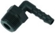 attacco per tubo plastica ad angolo filetto 3/8" tubo diametro  6mm con. 1 pz