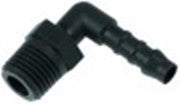 attacco per tubo plastica ad angolo filetto 1/4" tubo diametro  6mm con. 1 pz