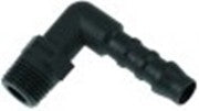 attacco per tubo plastica ad angolo filetto 1/8" tubo diametro  6mm con. 1 pz