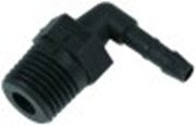attacco per tubo plastica ad angolo filetto 1/4" tubo diametro  4mm con. 1 pz