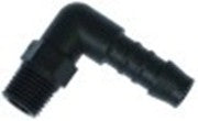 attacco per tubo plastica ad angolo filetto 1/4" tubo diametro  7mm con. 1 pz